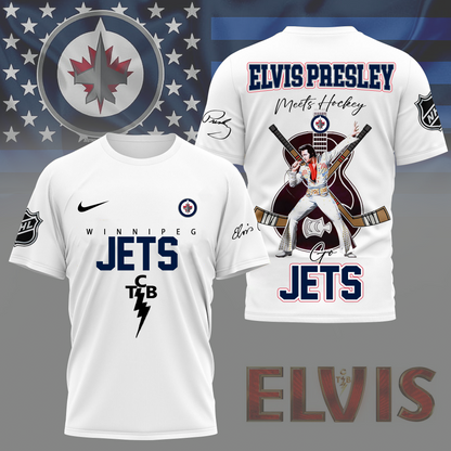 LIMITED EDITION - NEW CUSTOMIZED NHL21 WPJ WINNIPEG JETSX ELVIS PRESLEY FAN 3D SHIRT