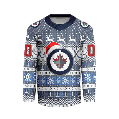 LIMITED EDITION - NEW CUSTOMIZED NHL21 WPJ WINNIPEG JETS LONG SLEEVED T-SHIRT