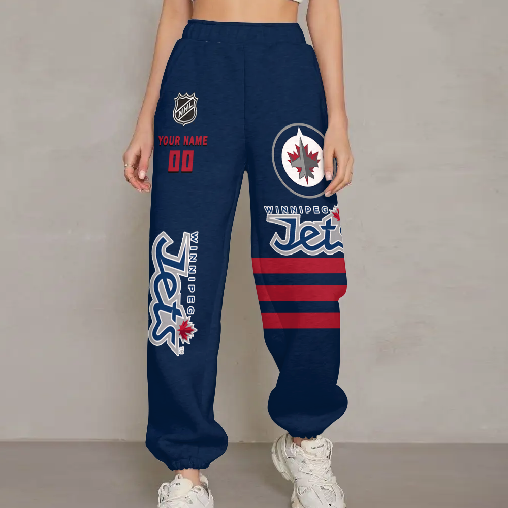 LIMITED EDITION - NEW CUSTOMIZED NHL21 WPJ WINNIPEG JETS UNISEX LONG PANTS