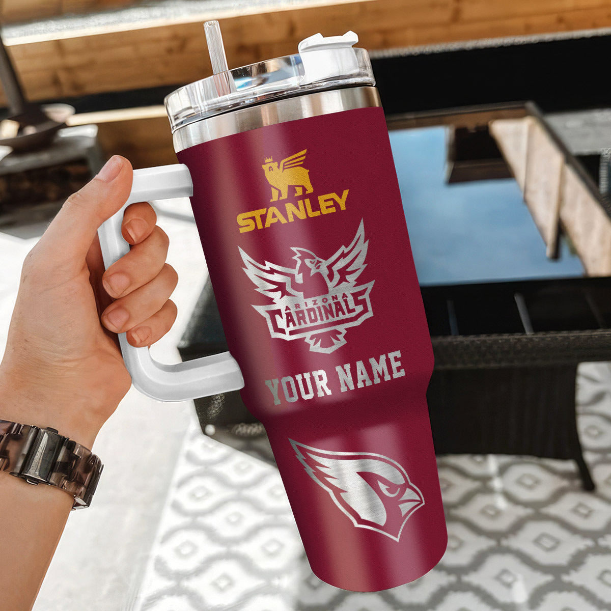 LIMITED EDITION - NEW CUSTOMIZED NFL20 ARC ARIZONA CARDINALS 40 OZ TUMBLER