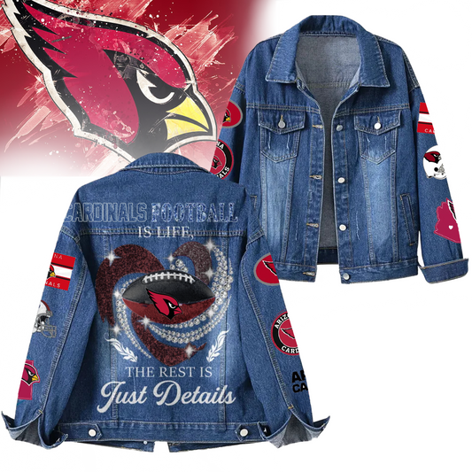 LIMITED EDITION - NEW CUSTOMIZED NFL20 ARC ARIZONA CARDINALS DENIM JACKET