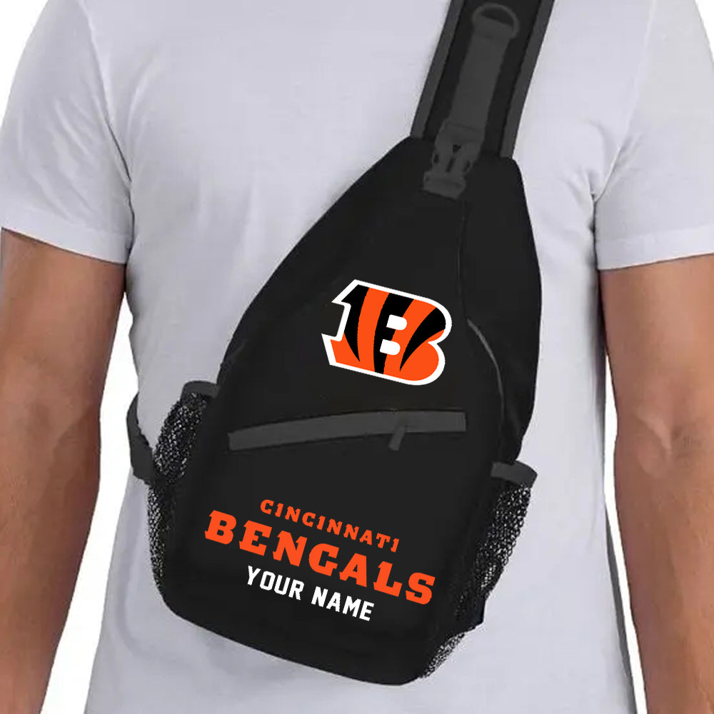 LIMITED EDITION - NEW CUSTOMIZED NFL16 CCB CINCINNATI BENGALS SLING BAG