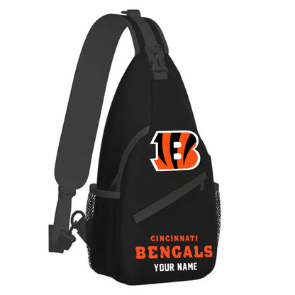LIMITED EDITION - NEW CUSTOMIZED NFL16 CCB CINCINNATI BENGALS SLING BAG
