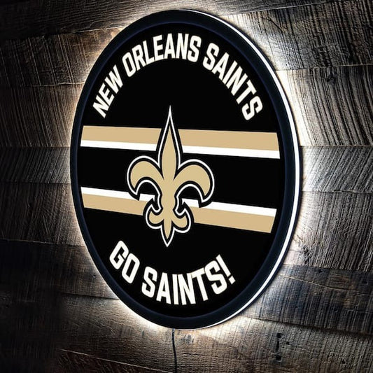 LIMITED EDITION - NEW PREMIUM NFL24 NOS NEW ORLEANS SAINTS LED LIGHT WALL DECOR