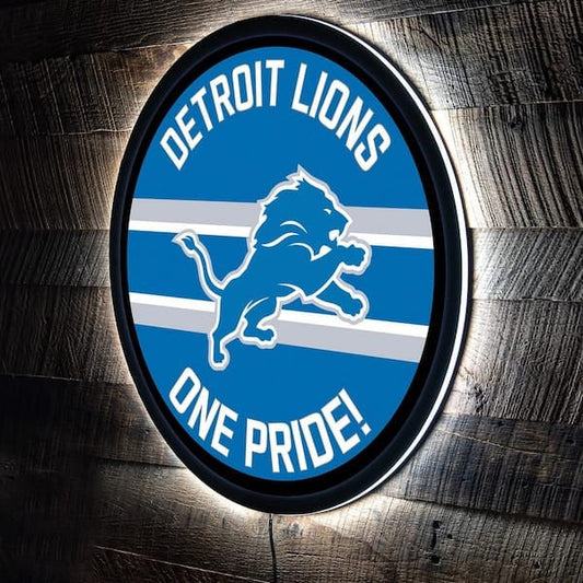 LIMITED EDITION - NEW PREMIUM NFL04 DTL DETROIT LIONS LED LIGHT WALL DECOR
