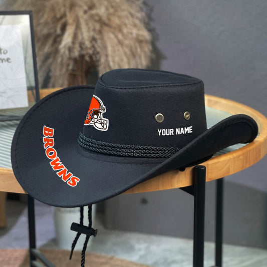 LIMITED EDITION - NEW CUSTOMIZED NFL29 CLB CLEVELAND BROWNS COWBOY HAT