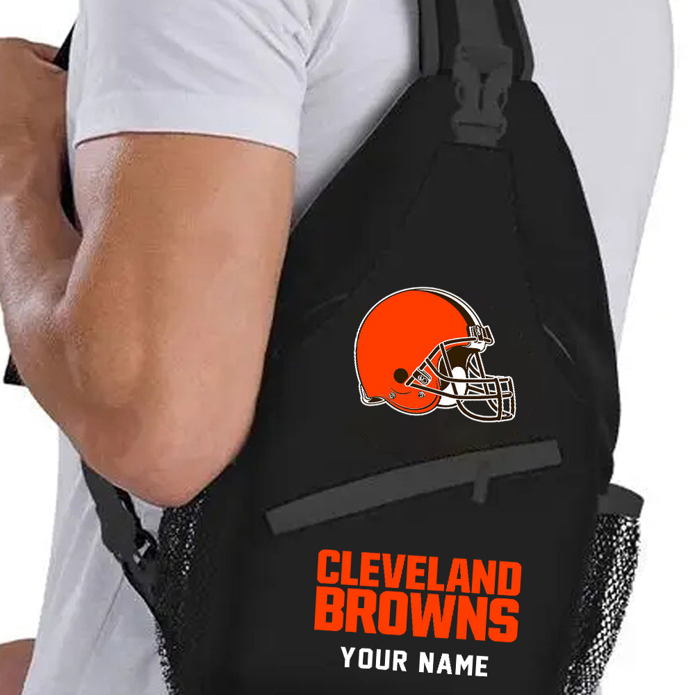 LIMITED EDITION - NEW CUSTOMIZED NFL29 CLB CLEVELAND BROWNS SLING BAG