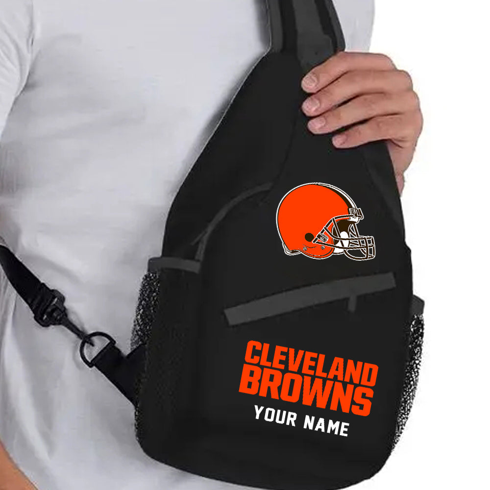 LIMITED EDITION - NEW CUSTOMIZED NFL29 CLB CLEVELAND BROWNS SLING BAG