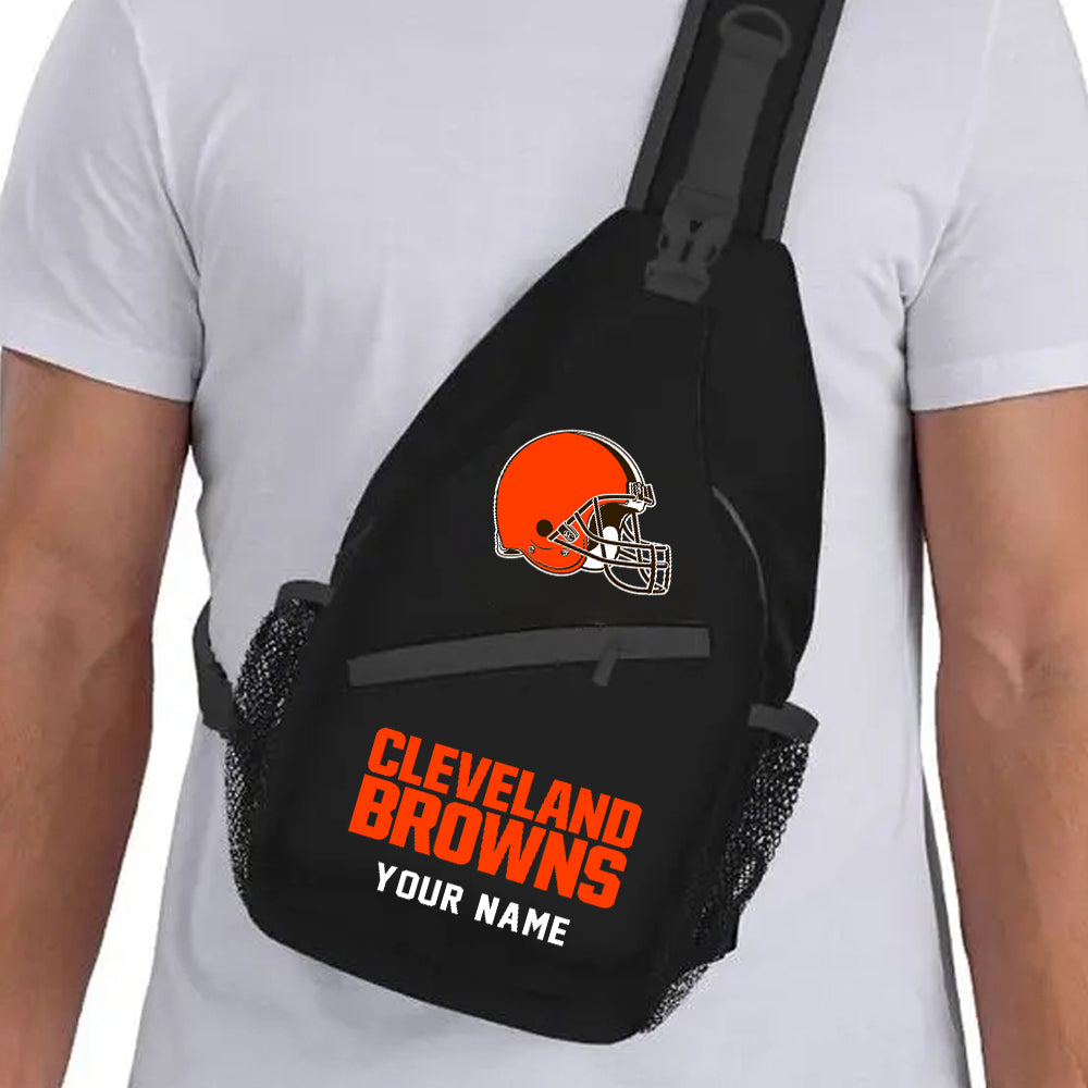LIMITED EDITION - NEW CUSTOMIZED NFL29 CLB CLEVELAND BROWNS SLING BAG