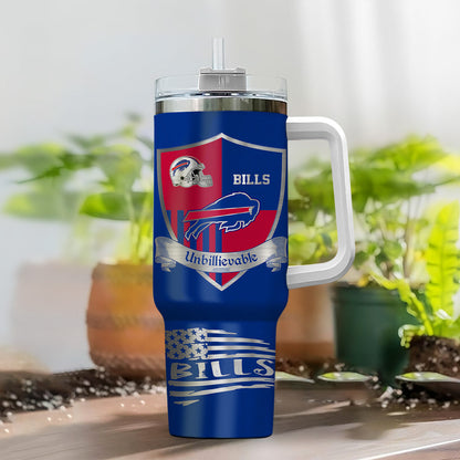 LIMITED EDITION - NEW CUSTOMIZED NFL03 BFB BUFFALO BILLS 40 OZ TUMBLER