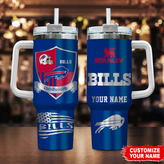 LIMITED EDITION - NEW CUSTOMIZED NFL03 BFB BUFFALO BILLS 40 OZ TUMBLER