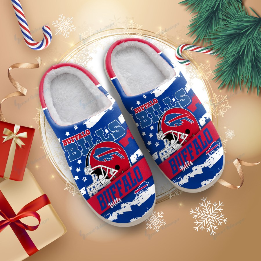 LIMITED EDITION - NEW CUSTOMIZED NFL03 BFB BUFFALO BILLS FOAM SLIPPERS