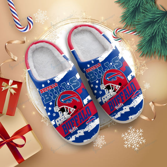 LIMITED EDITION - NEW CUSTOMIZED NFL03 BFB BUFFALO BILLS FOAM SLIPPERS