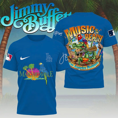 LIMITED EDITION - NEW CUSTOMIZED MLB02 LAD LOS ANGELES DODGERS x JIMMY BUFFETT T-SHIRT, HOODIE, ZIP HOODIE