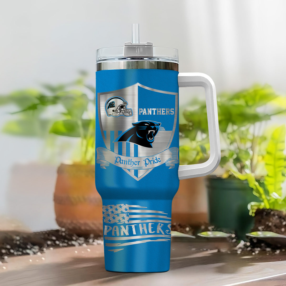 LIMITED EDITION - NEW CUSTOMIZED NFL23 CLP CAROLINA PANTHERS 40 OZ TUMBLER
