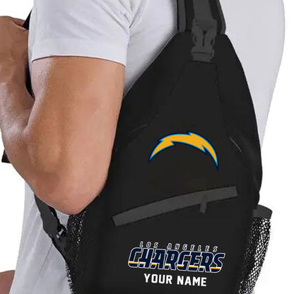 LIMITED EDITION - NEW CUSTOMIZED NFL09 LAC LOS ANGELES CHARGERS SLING BAG
