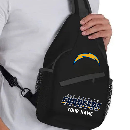 LIMITED EDITION - NEW CUSTOMIZED NFL09 LAC LOS ANGELES CHARGERS SLING BAG