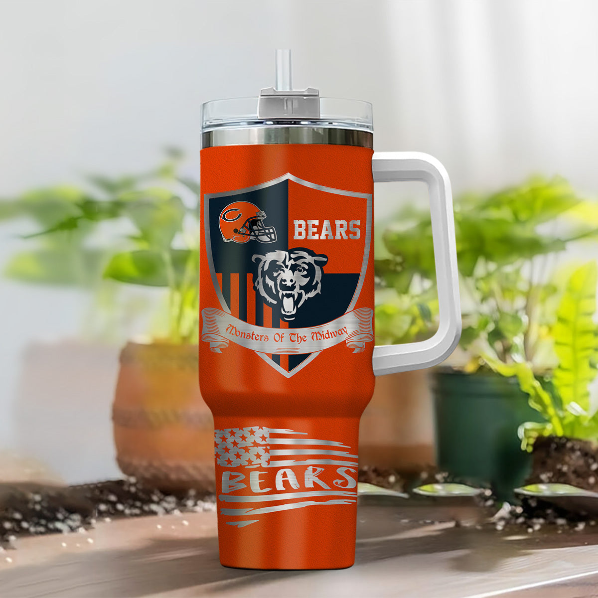 LIMITED EDITION - NEW CUSTOMIZED NFL26 CCB CHICAGO BEARS 40 OZ TUMBLER