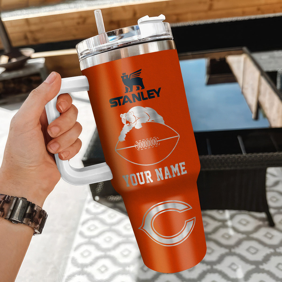LIMITED EDITION - NEW CUSTOMIZED NFL26 CCB CHICAGO BEARS 40 OZ TUMBLER
