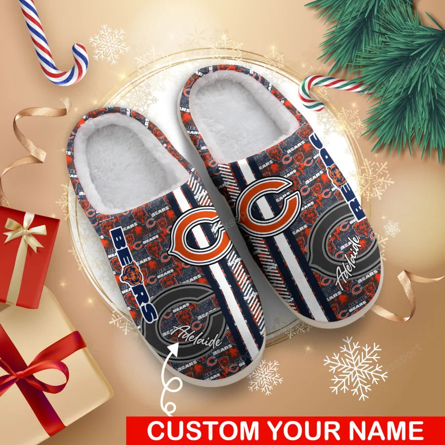 LIMITED EDITION - NEW CUSTOMIZED NFL26 CCB CHICAGO BEARS FOAM SLIPPERS