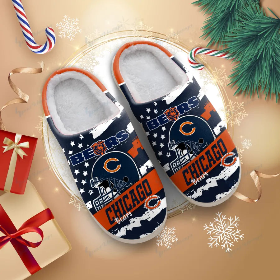 LIMITED EDITION - NEW CUSTOMIZED NFL26 CCB CHICAGO BEARS FOAM SLIPPERS