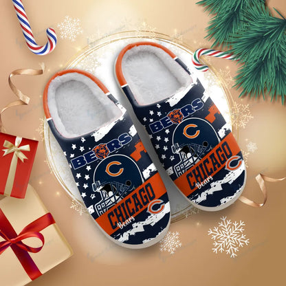 LIMITED EDITION - NEW CUSTOMIZED NFL26 CCB CHICAGO BEARS FOAM SLIPPERS