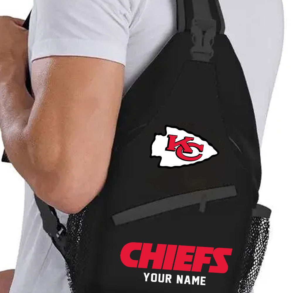 LIMITED EDITION - NEW CUSTOMIZED NFL01 KCC KANSAS CITY CHIEFS SLING BAG