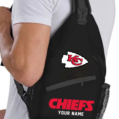 LIMITED EDITION - NEW CUSTOMIZED NFL01 KCC KANSAS CITY CHIEFS SLING BAG