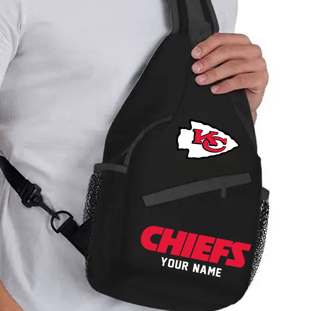 LIMITED EDITION - NEW CUSTOMIZED NFL01 KCC KANSAS CITY CHIEFS SLING BAG