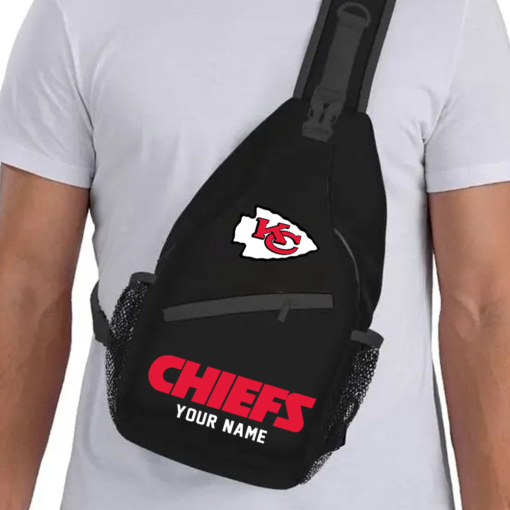 LIMITED EDITION - NEW CUSTOMIZED NFL01 KCC KANSAS CITY CHIEFS SLING BAG