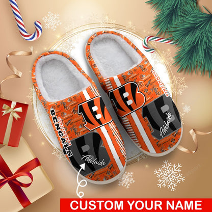 LIMITED EDITION - NEW CUSTOMIZED NFL16 CCB CINCINNATI BENGALS FOAM SLIPPERS