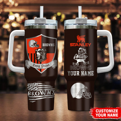 LIMITED EDITION - NEW CUSTOMIZED NFL29 CLB CLEVELAND BROWNS 40 OZ TUMBLER