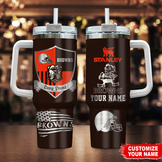 LIMITED EDITION - NEW CUSTOMIZED NFL29 CLB CLEVELAND BROWNS 40 OZ TUMBLER