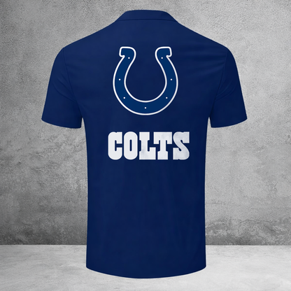 LIMITED EDITION - NEW CUSTOMIZED NFL17 IDC INDIANAPOLIS COLTS ZIP POLO SHIRT