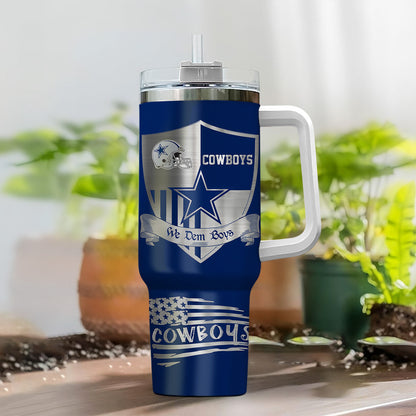 LIMITED EDITION - NEW CUSTOMIZED NFL21 DCB DALLAS COWBOYS 40 OZ TUMBLER