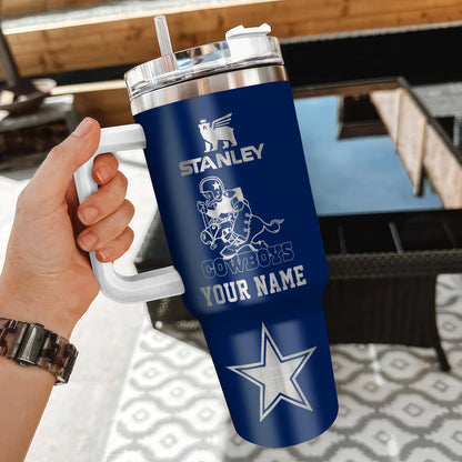 LIMITED EDITION - NEW CUSTOMIZED NFL21 DCB DALLAS COWBOYS 40 OZ TUMBLER