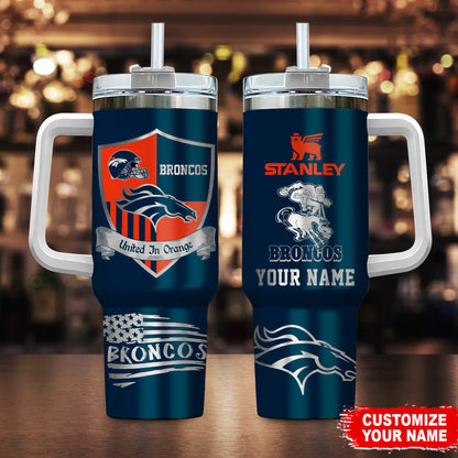 LIMITED EDITION - NEW CUSTOMIZED NFL13 DVB DENVER BRONCOS 40 OZ TUMBLER