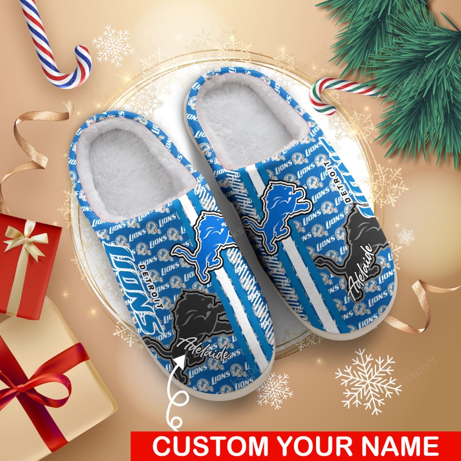 LIMITED EDITION - NEW CUSTOMIZED NFL04 DTL DETROIT LIONS FOAM SLIPPERS