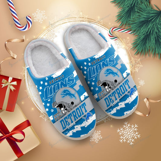 LIMITED EDITION - NEW CUSTOMIZED NFL04 DTL DETROIT LIONS FOAM SLIPPERS