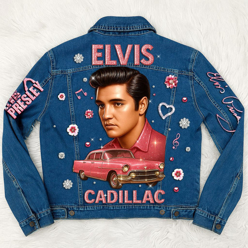 New Premium Elvis Presley  Unisex Denim Jacket - Make The Perfect Gift