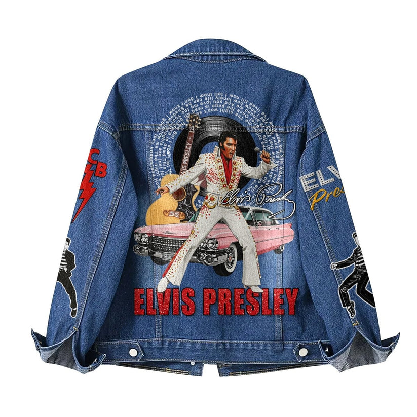 New Premium Elvis Presley  Unisex Denim Jacket - Make The Perfect Gift