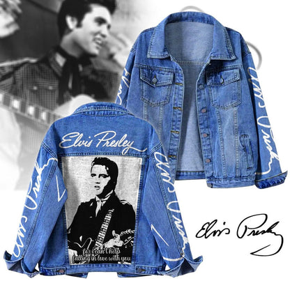 New Premium Elvis Presley  Unisex Denim Jacket - Make The Perfect Gift
