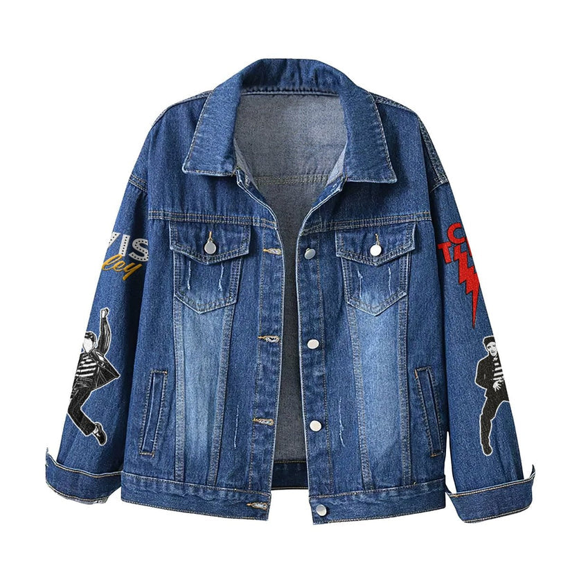 New Premium Elvis Presley  Unisex Denim Jacket - Make The Perfect Gift