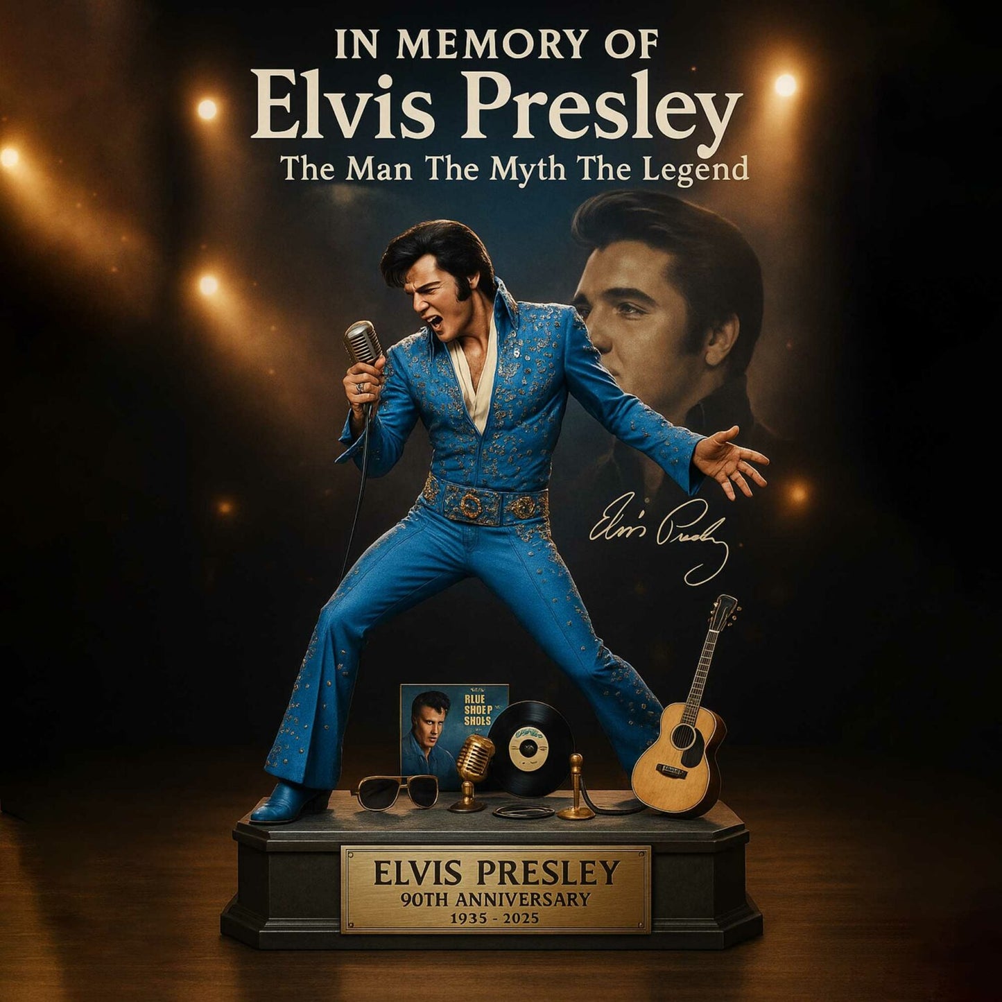 LIMITED EDITION – New Elvis Presley  Acrylic Block ELVIS240925DH03