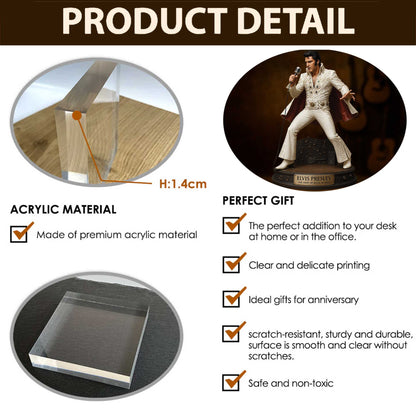 LIMITED EDITION – New Elvis Presley  Acrylic Block ELVIS240925DH04