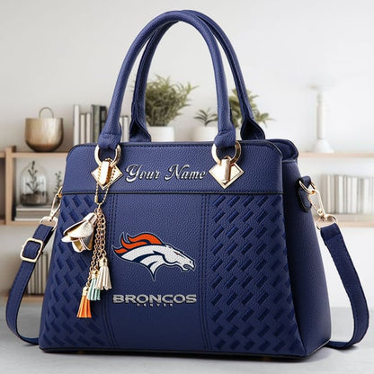 LIMITED EDITION - NEW CUSTOMIZED NFL13 DVB DENVER BRONCOS LUXURY HANDBAG IN MULTIPLE COLORS