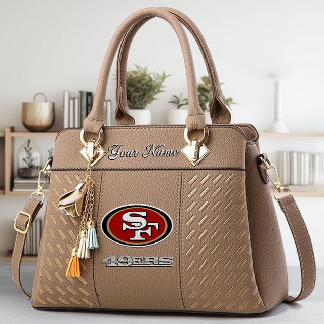LIMITED EDITION - NEW CUSTOMIZED NFL11 SF49 SAN FRANCISCO 49ERS LUXURY HANDBAG IN MULTIPLE COLORS