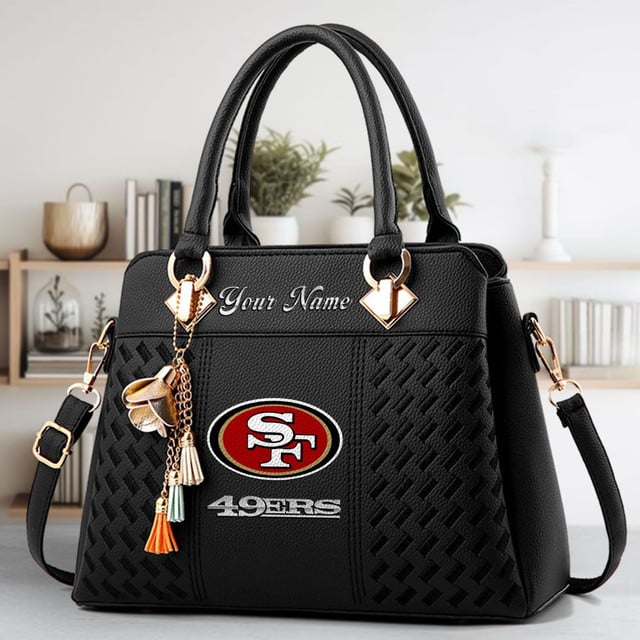 LIMITED EDITION - NEW CUSTOMIZED NFL11 SF49 SAN FRANCISCO 49ERS LUXURY HANDBAG IN MULTIPLE COLORS
