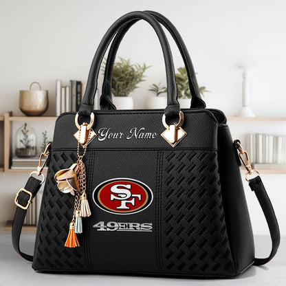 LIMITED EDITION - NEW CUSTOMIZED NFL11 SF49 SAN FRANCISCO 49ERS LUXURY HANDBAG IN MULTIPLE COLORS