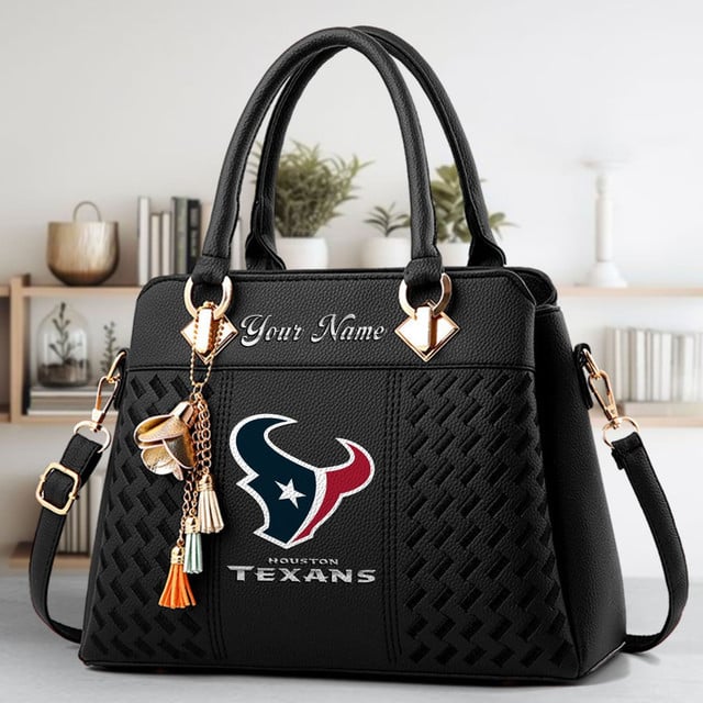 LIMITED EDITION - NEW CUSTOMIZED NFL15 HTT HOUSTON TEXANS LUXURY HANDBAG IN MULTIPLE COLORS